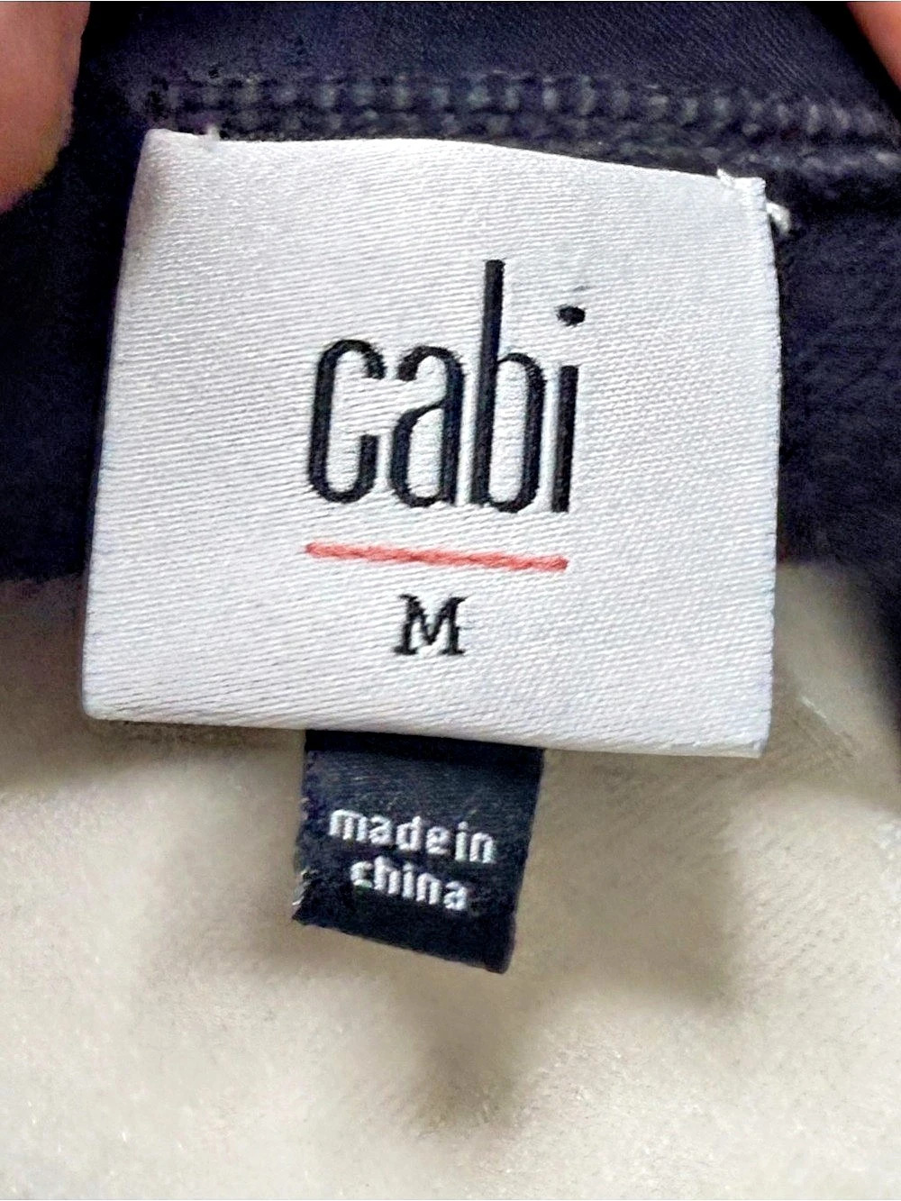 Cabi Long Sleeve Asymmetrical V Neck Top in Black Size Medium - Picture 4 of 6